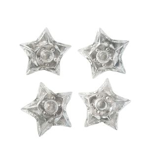 WEDDING BABY SHOWER HOME DECOR GLASS STAR CANDLE HOLDERS